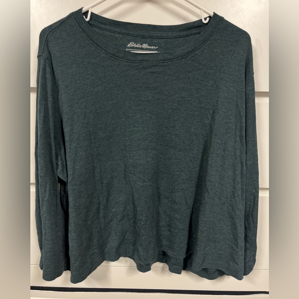 Eddie Bauer Cropped Green Shirt